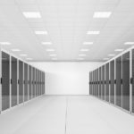 16263607 long row of server racks in a datacenter