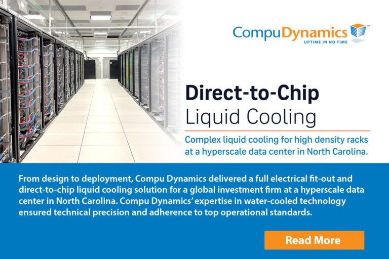 Data center direct to chip liquid cooling case study - Compu Dynamics