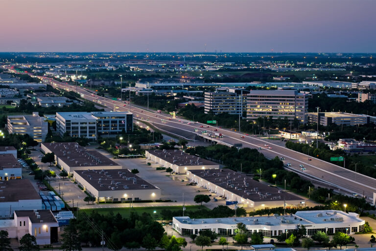Sam Houston Tollway on a Summer Evening Aerial
